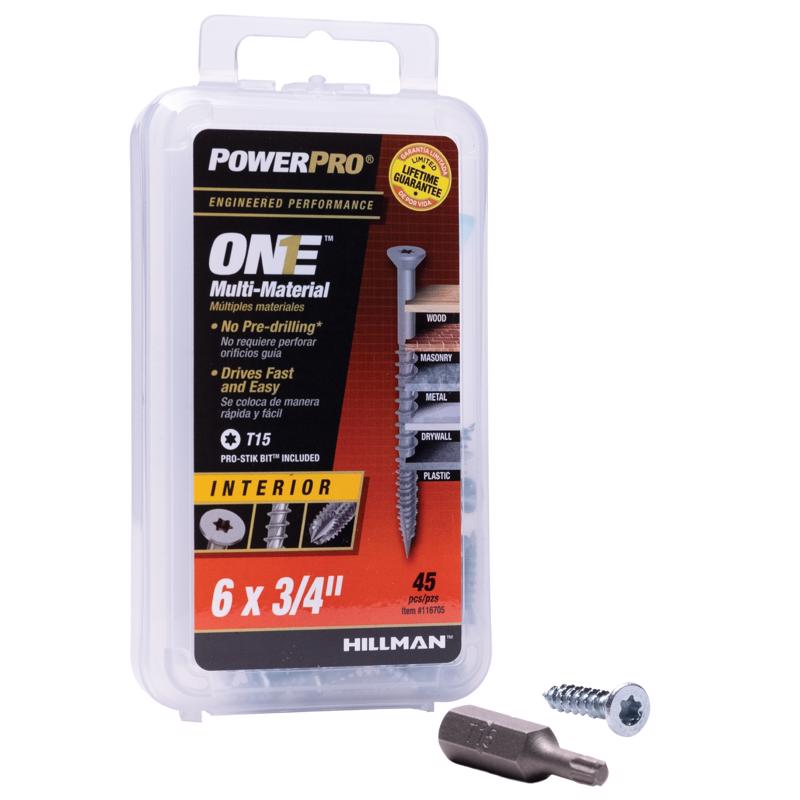 MULTI SCREW #6X3/4" 45PC