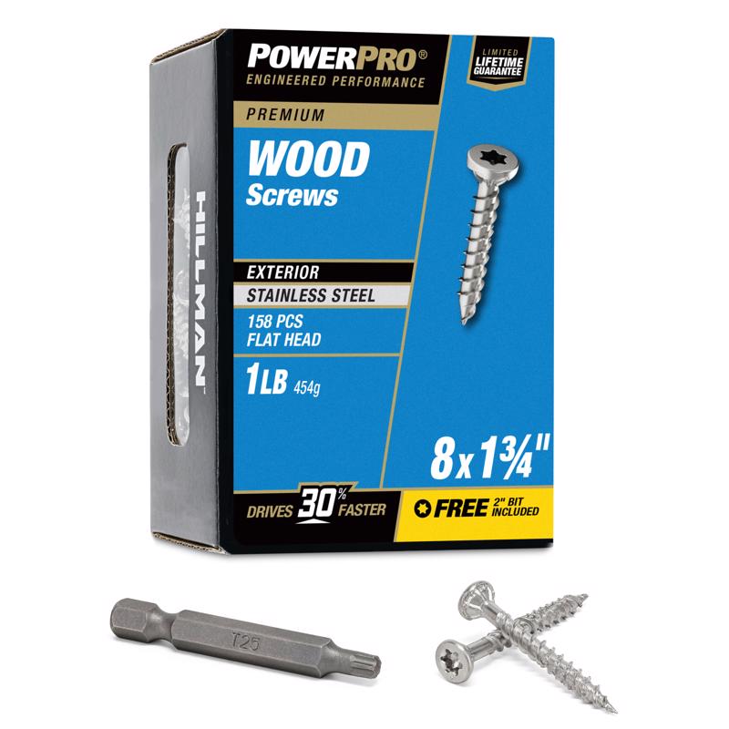 DECK SCREW 8X1.75" 1# SS