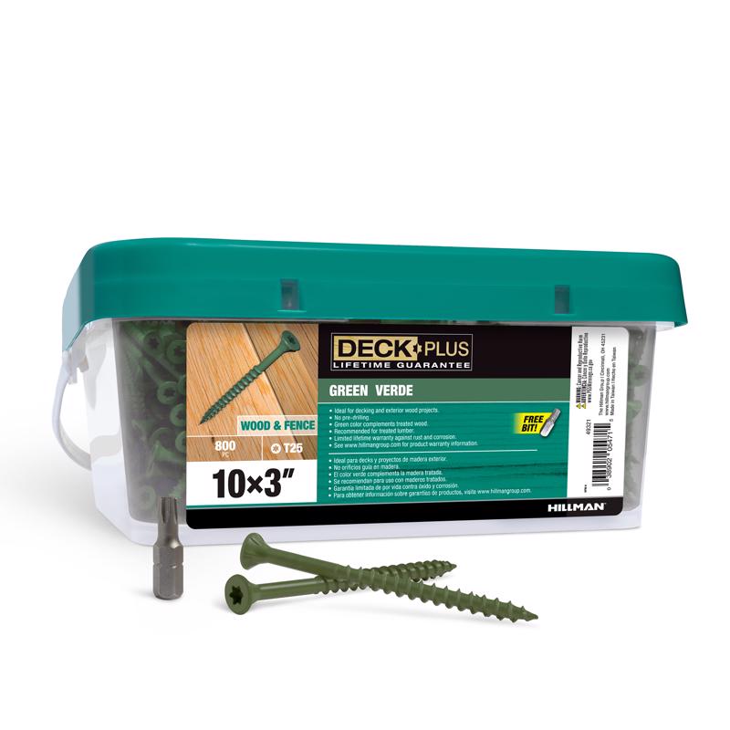 DECK SCREW 10X3" GRN
