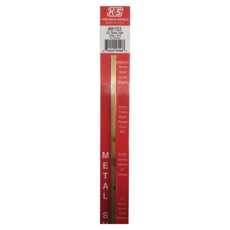 TUBE BRASS SQR 12XX3/16"
