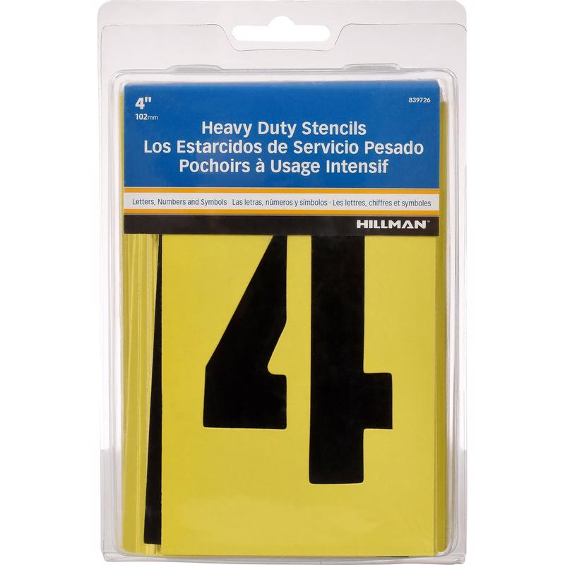 STENCIL SET 4" 36PK L&N