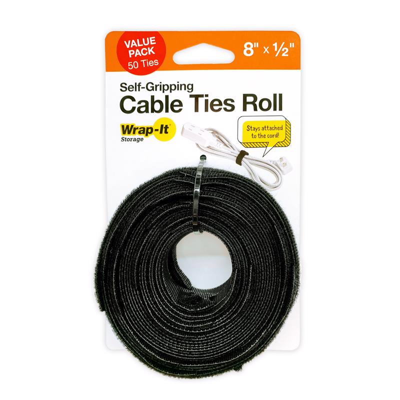 CABLE TIES ROLL BLK 50PK