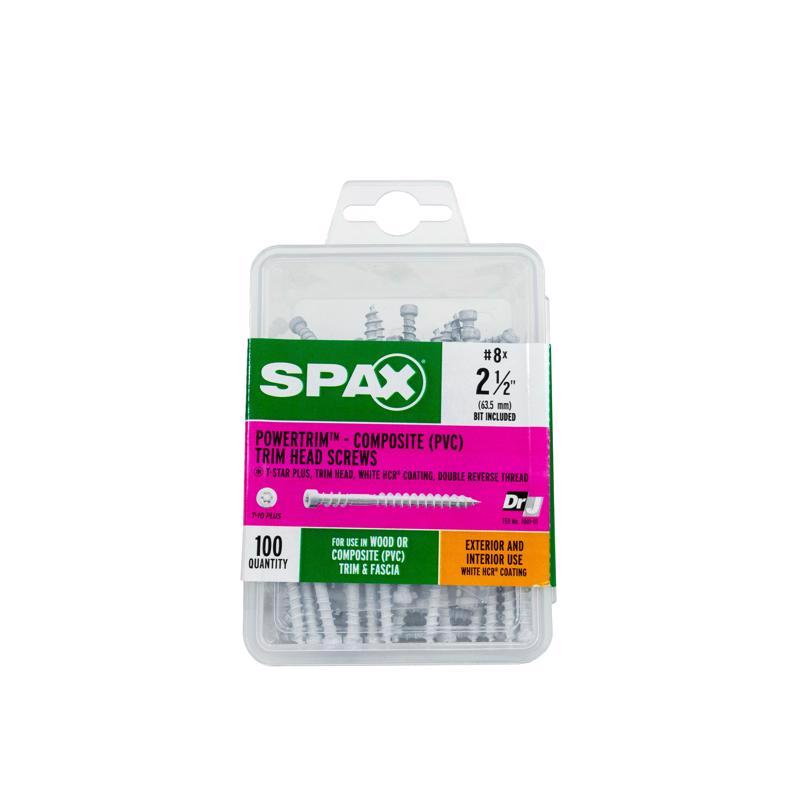 TRIM SCREW DBL WH 2-1/2"