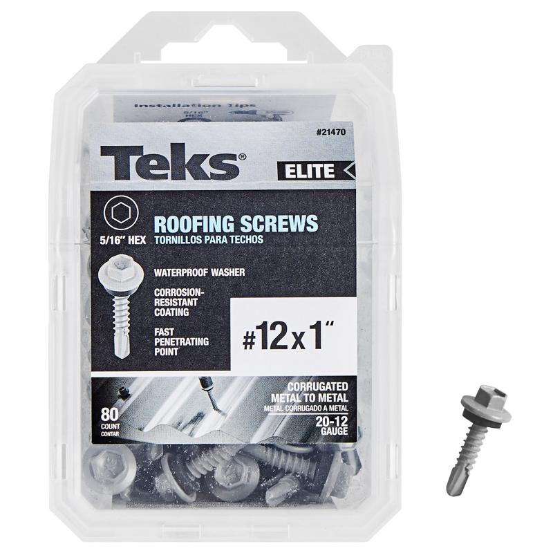 ROOFNG SCRWS #12X1" 80PK
