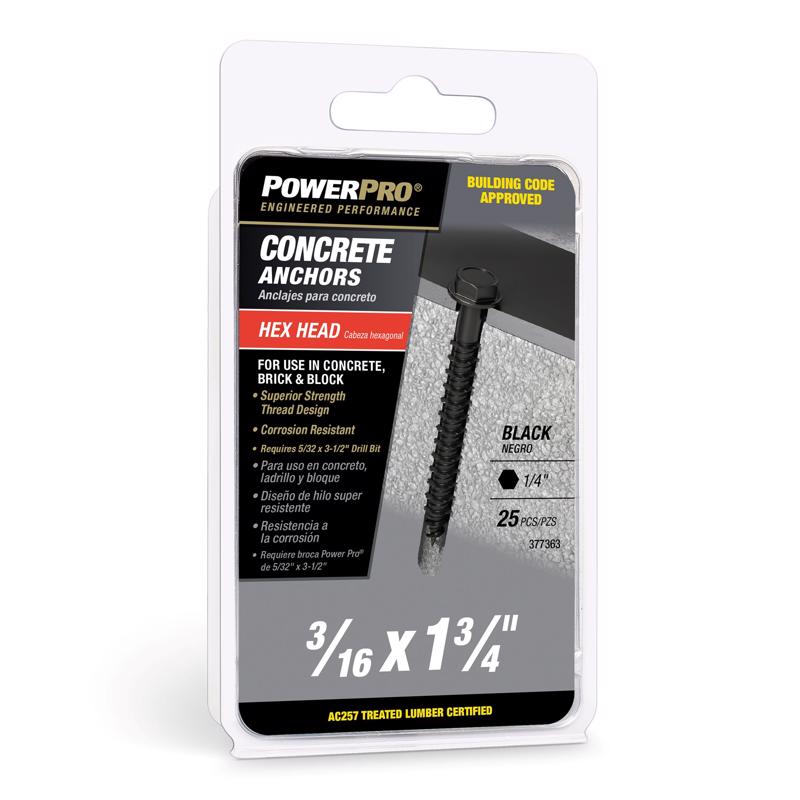 CNCRT SCRW ANCHR HX 25PK