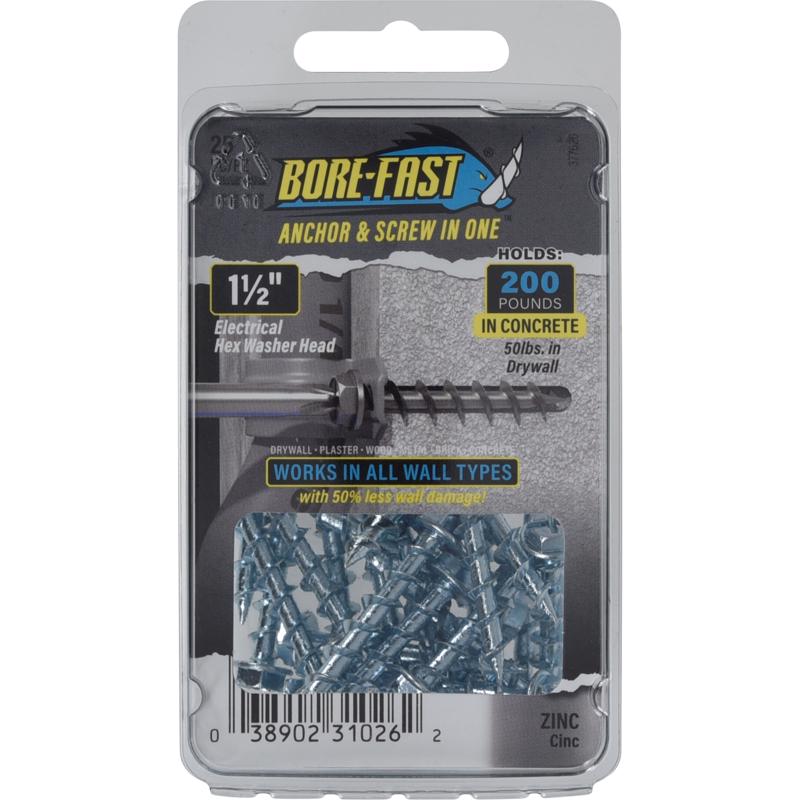 SCREW/ANCHOR SLVR 25PK