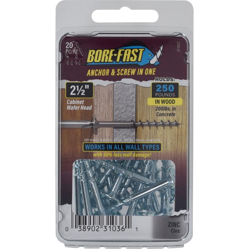 SCREW/ANCHOR SLVR 20PK