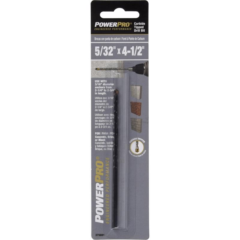 DRILL BIT 5/32X4-1/2" CS