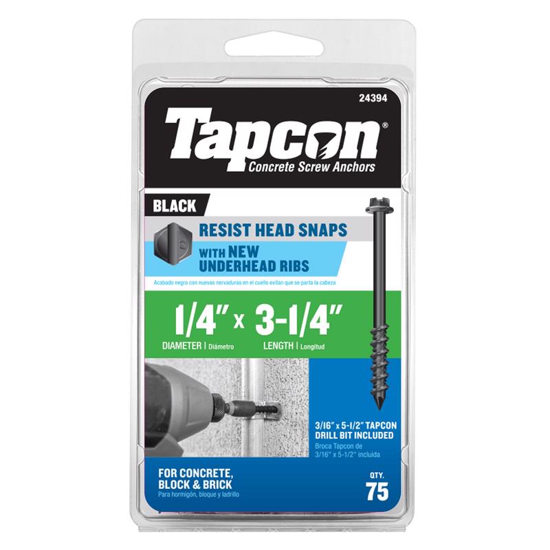 1/4X3-1/4 HWH TAPCN BLK