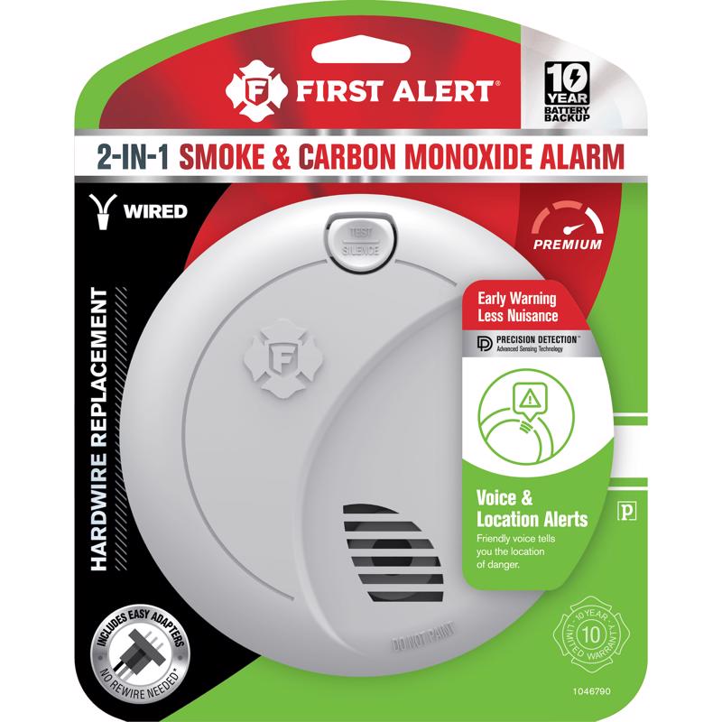 First Alert Hard-Wired w/Battery Back-Up Photoelectric Smoke and Carbon Monoxide Detector 1 each