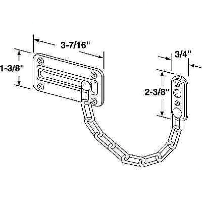 GUARD CHAIN DOOR W/CLIP