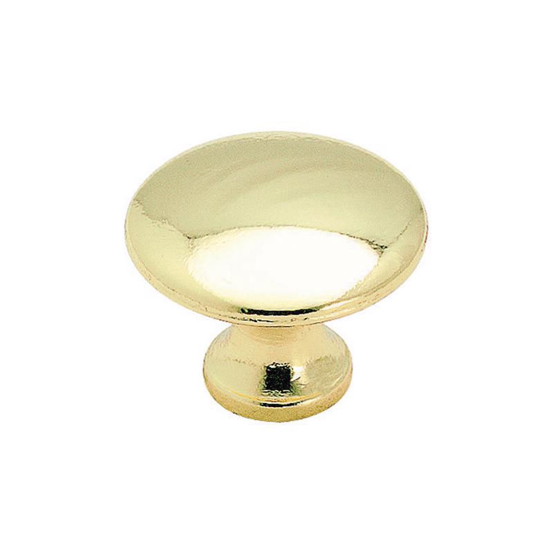 KNOB 1-1/4"RND PB