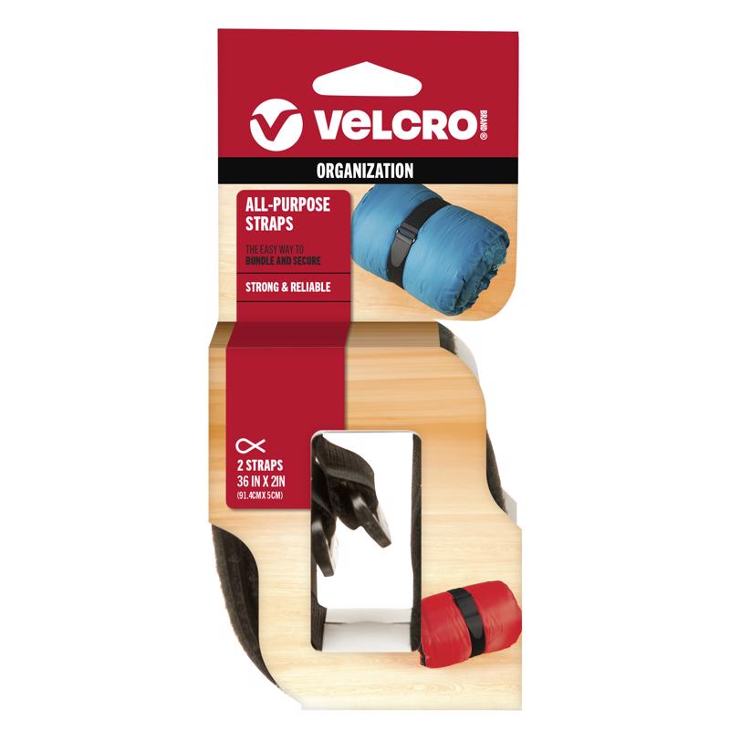 STRAP CINCH 2"X36"BLKPK2