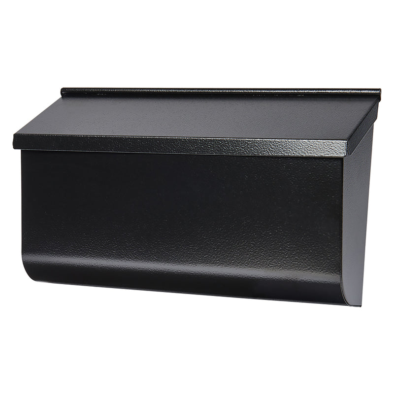 Architectural Mailboxes Woodlands Contemporary Galvanized Steel Wall Mount Black Mailbox