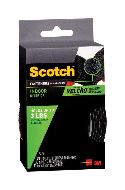 FASTENER 3/4X5' BLK INDR