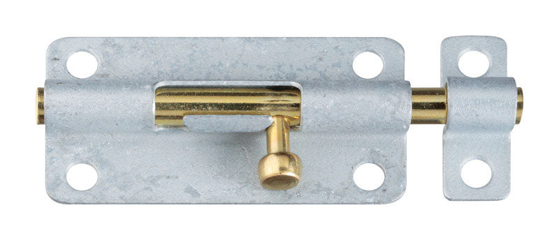 BARREL BOLT GLV/BRASS 4"