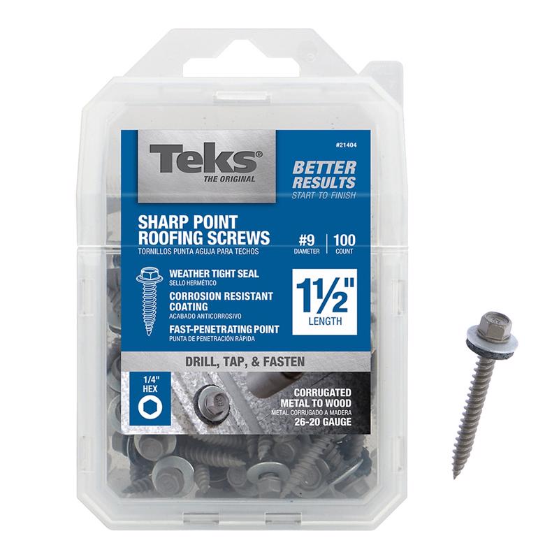 SCRW#9X1-1/2"HEX WSH100P
