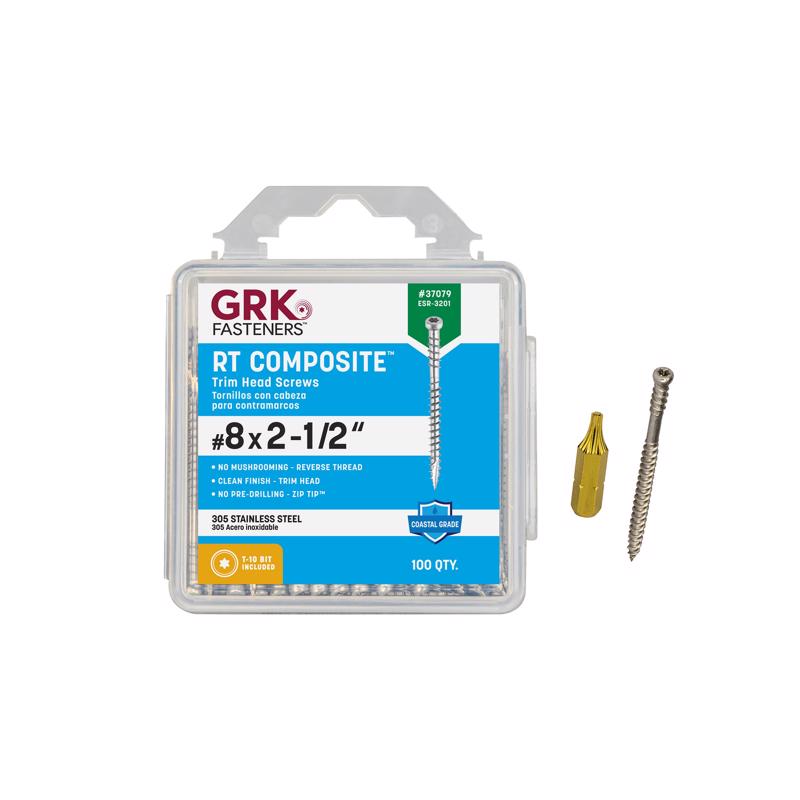 TRIM SCREWS #8 X 2-1/2"L