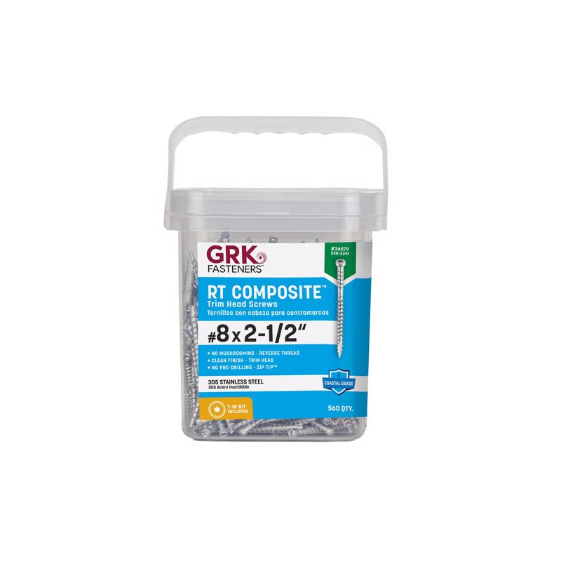 TRIM SCREWS #8 X 2-1/2"L