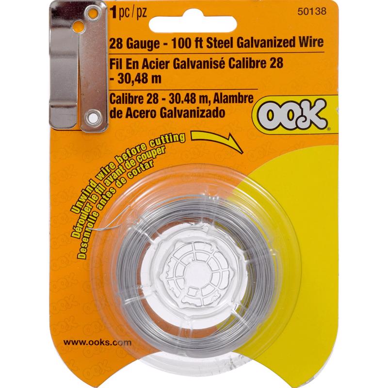 WIRE STL GLVNZ 28GA 100'