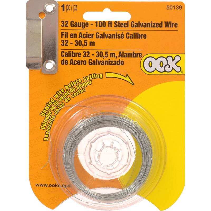 WIRE STL GLVNZ 32GA 100'