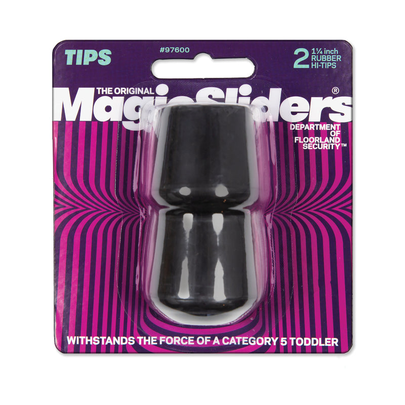 LG TP RBR BLK 1-1/4" 2PK