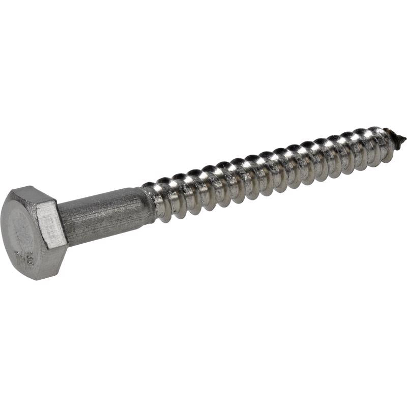 BOLT LAG 1/4X2-1/2" SS