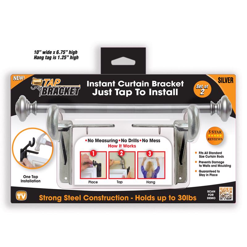 CURTAIN TAP BRACKET SLV