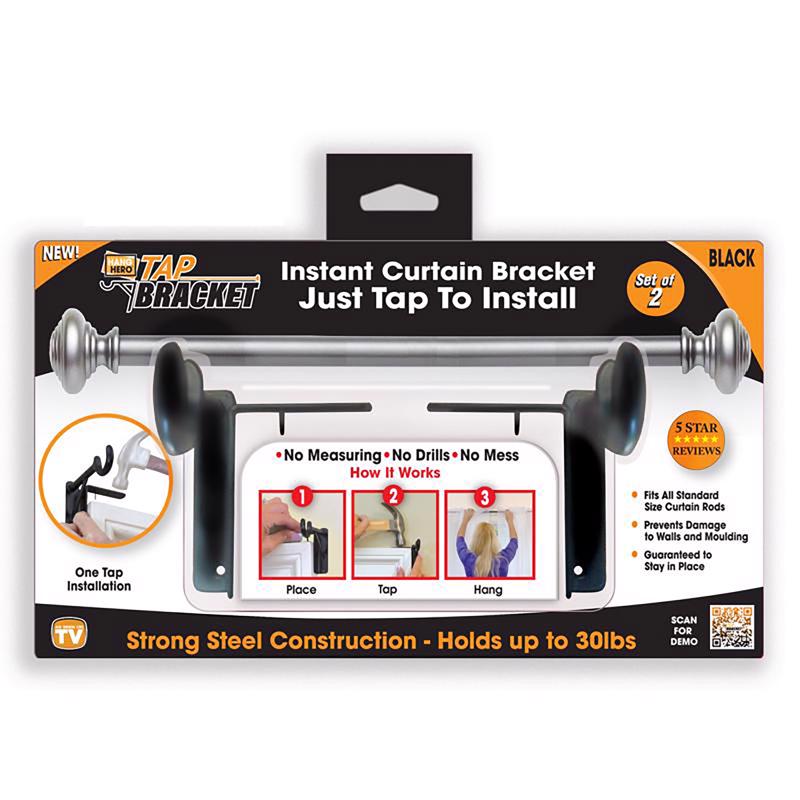 CURTAIN TAP BRACKET BLK