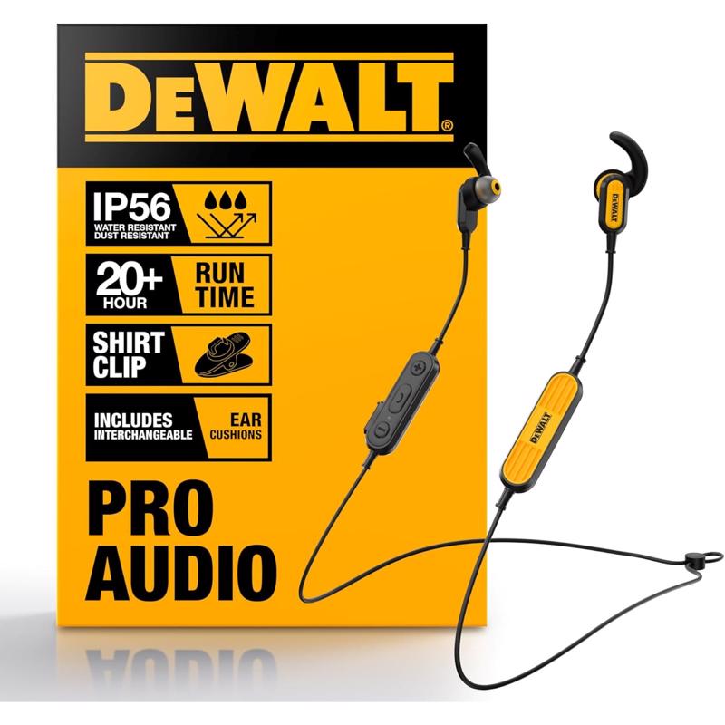 DeWalt Jobsite Wireless Bluetooth Earphone 1 pk