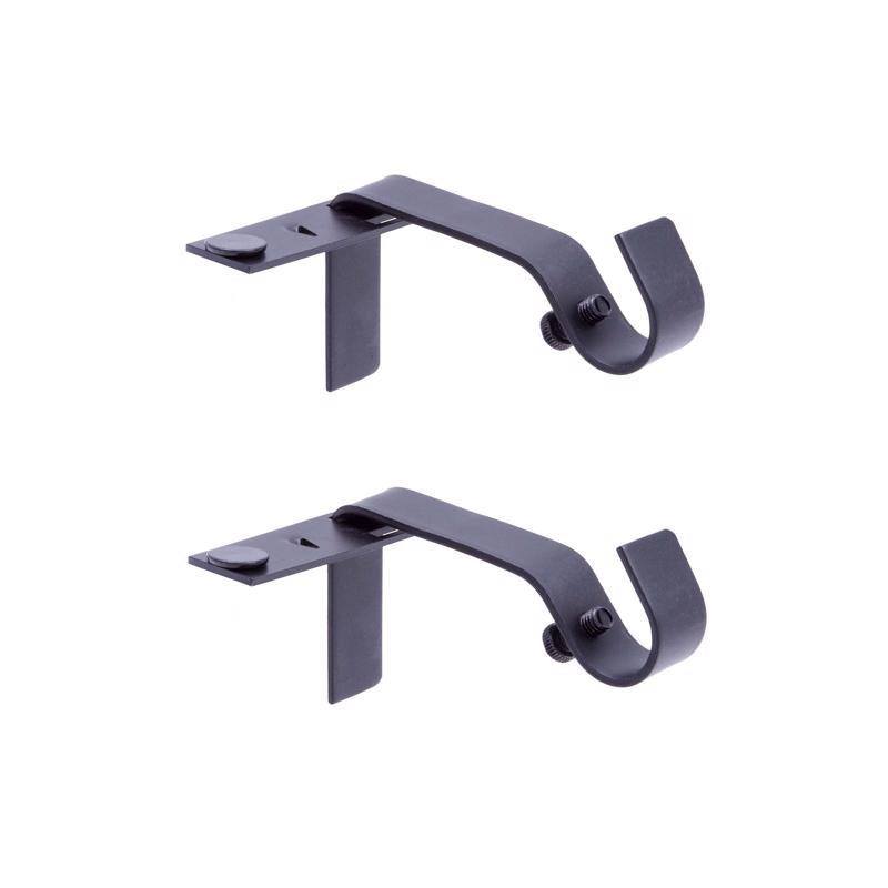 CURTN RD BRCKT BLK 5/8"