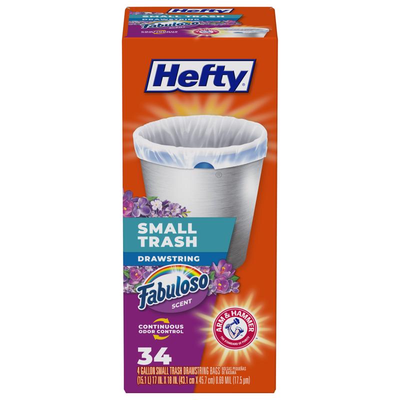 TRASH BAG 4G 34PK HEFTY