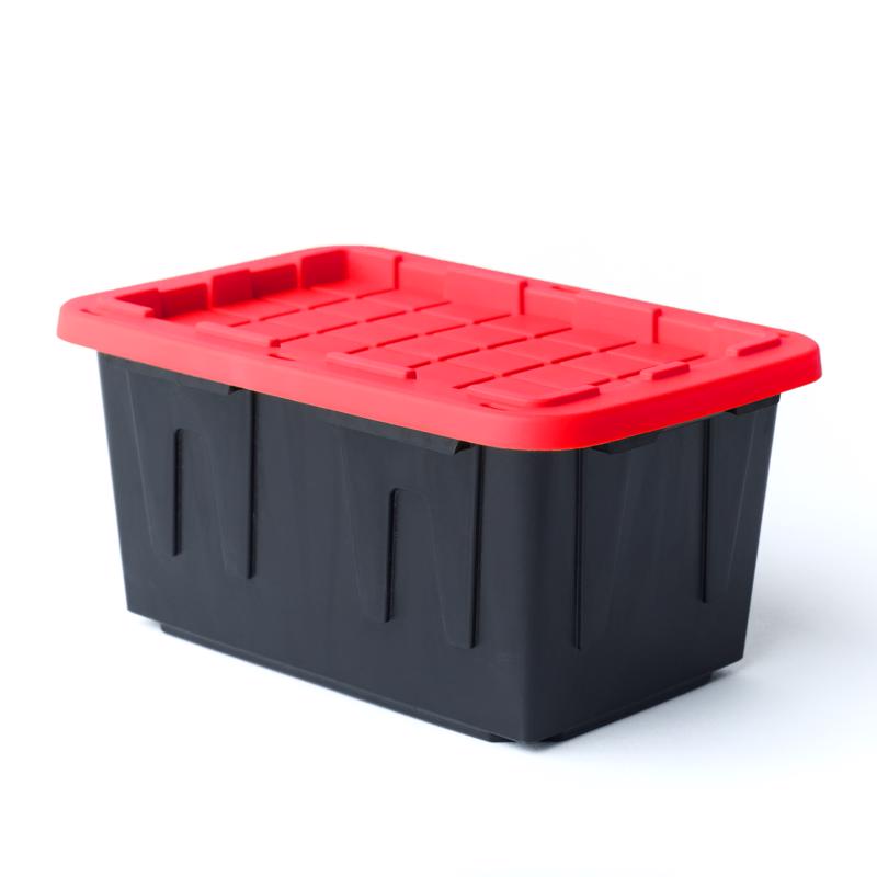 STRG TOTE PLST BLK/RD