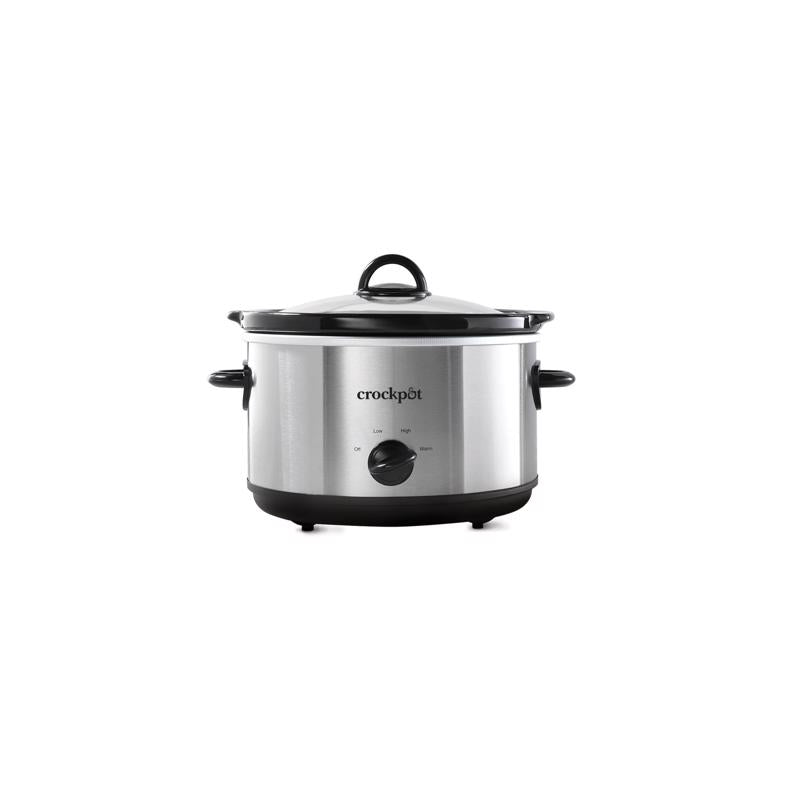 Crock-Pot 4.5 qt Black/Silver Stoneware Slow Cooker
