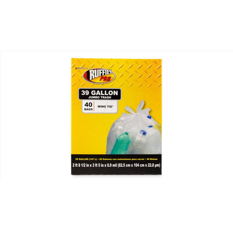 TRASH BAG 39G 40PK RUFFI