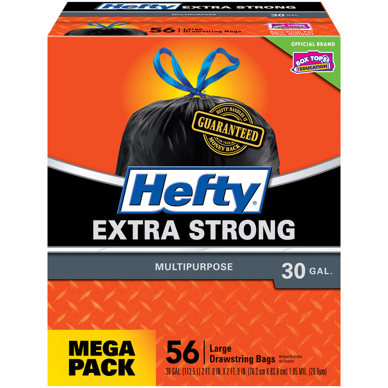 TRASH BAG 30G 56PK HEFTY