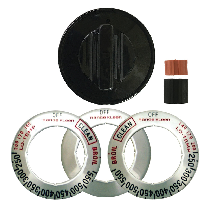KNOB KIT GAS RNGE BLK1PK