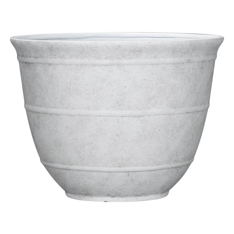 PLNTR BRGHTN RND WHT 12"