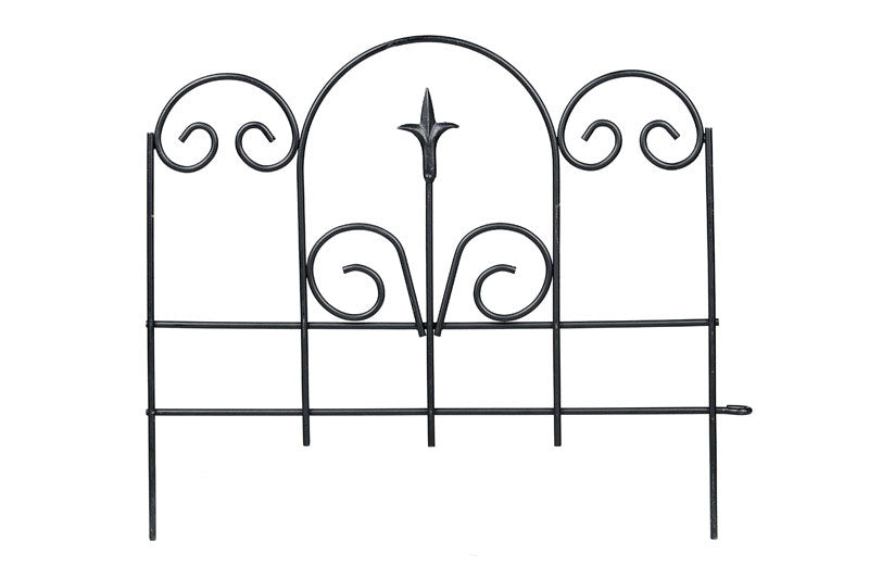 GARDEN EDGE W/FINIAL BLK