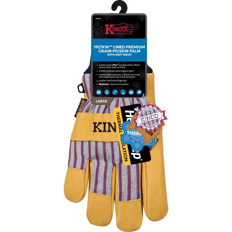 LIND PIGSKIN KNIT GLV M