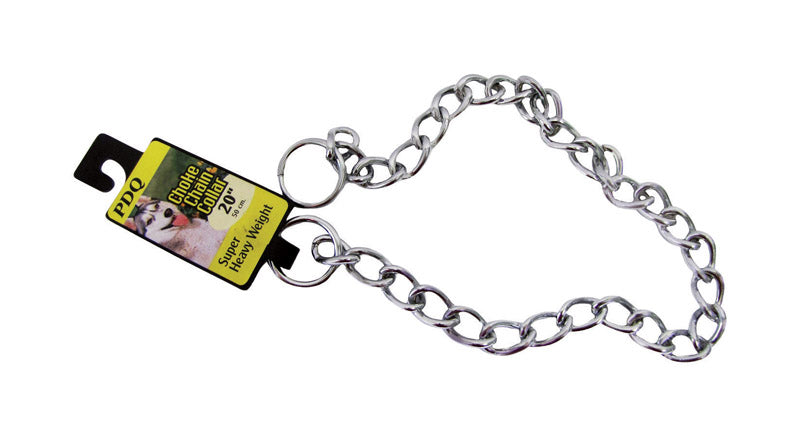 DOG COLLAR 16-20" SLVR