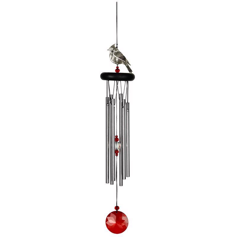WIND CHIME CRDNL SLV 18"