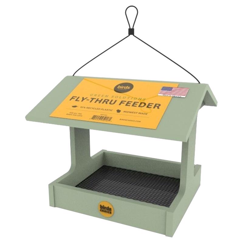 BIRD FEEDER PLASTIC GRN