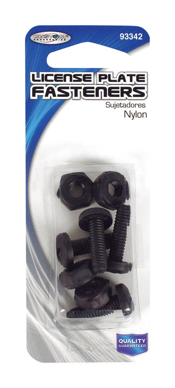 FSTNR LICNS NYL 4PK BLK