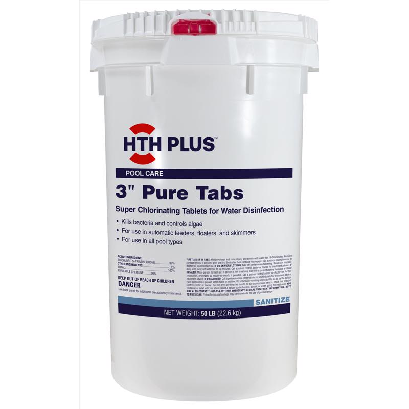 HTH Plus 3" Tablet Chlorinating Chemicals 50 lb. cap.