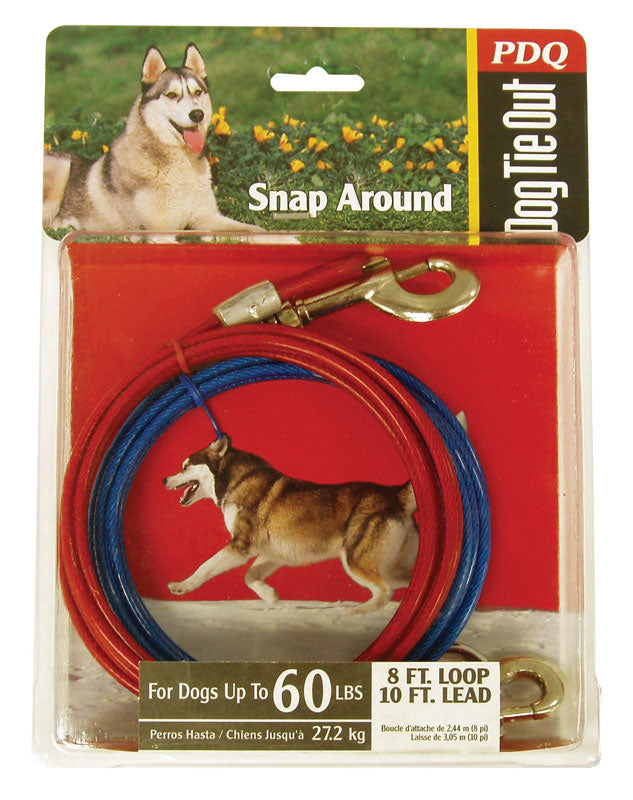 DOG TIE OUT RED LG