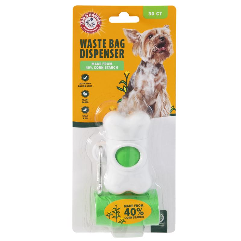 PET WASTE BAG W/DISP GRN