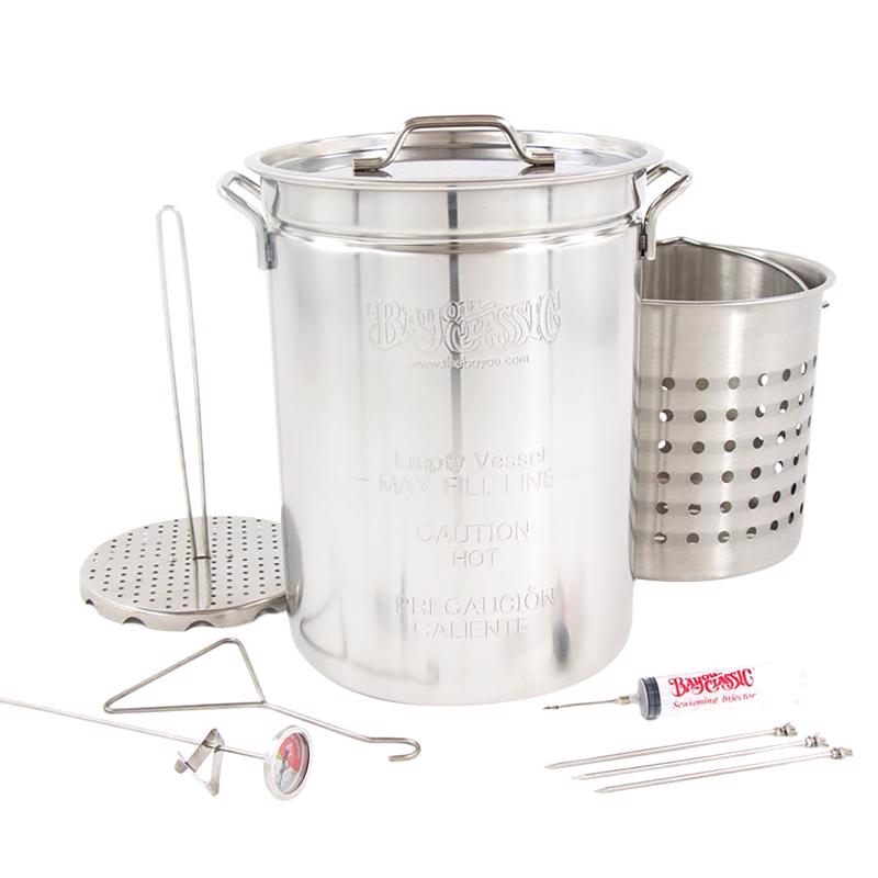 SS TURKEY FRYER W/BSKT