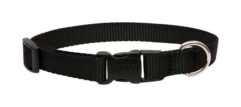 DOG COLLAR 9-14"BLK ADJ