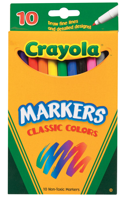 MARKERS ASST FINE 10PK